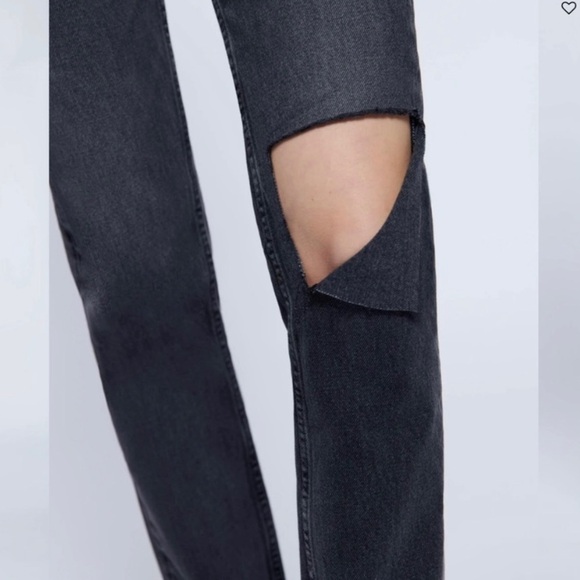 RE/DONE NWT Worn Black With Rip 70’s Straight Size 25 - Picture 5 of 16